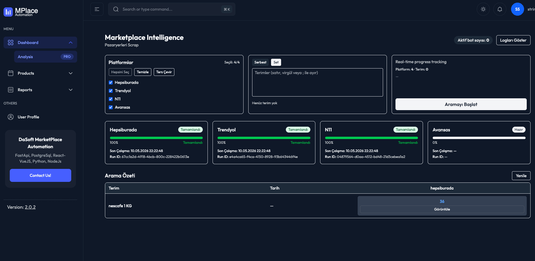 Marketplace Scraper